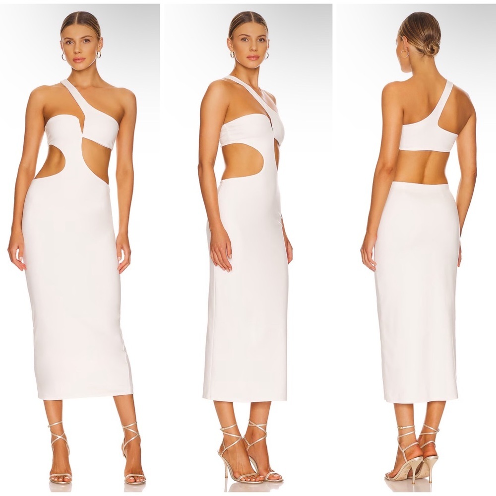 NBD Kara Midi Dress in White Size M